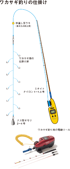 ワカサギ釣りの仕掛け