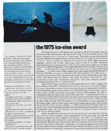 ICE-NINE AWARD