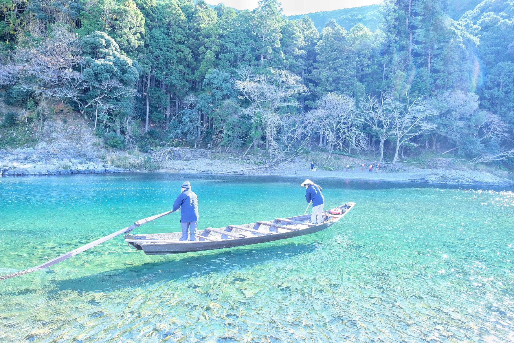 熊野古道大辺路の安居の渡し